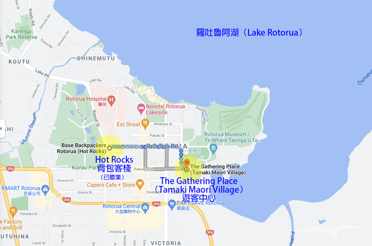 The Gathering Place (Tamaki Maori Village) map