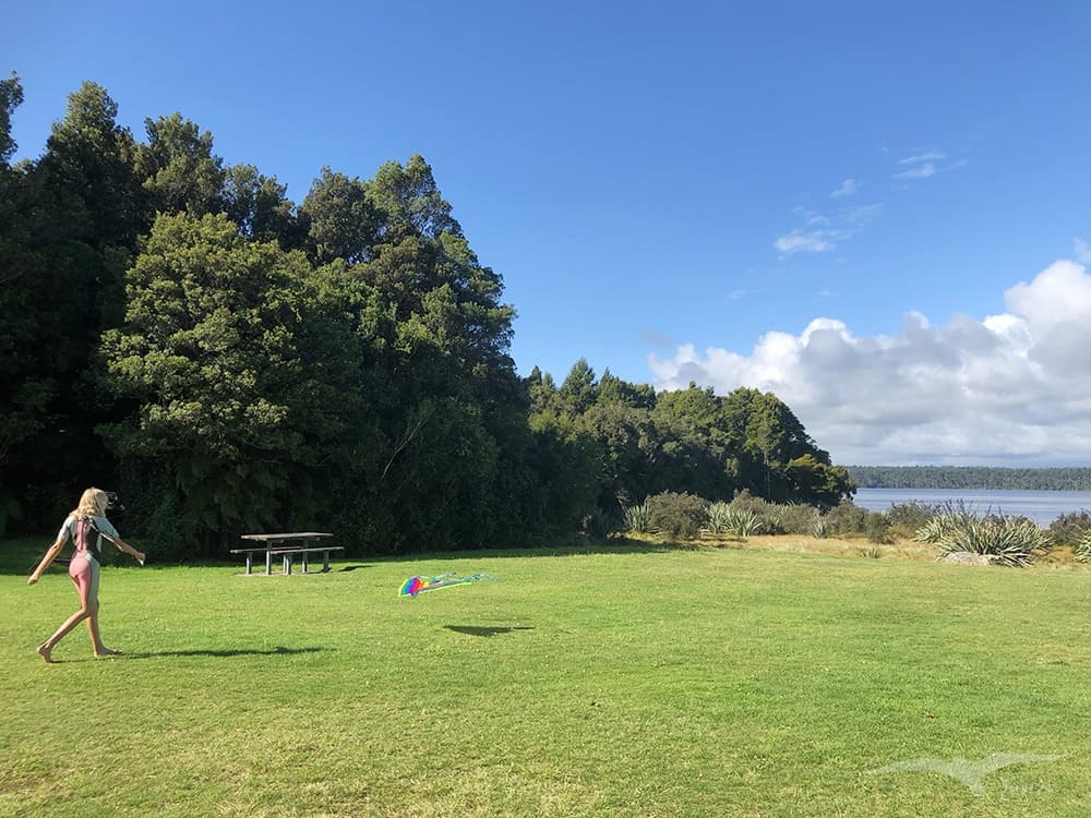 紐西蘭南島 馬希納普阿湖 Lake Mahinapua 草皮