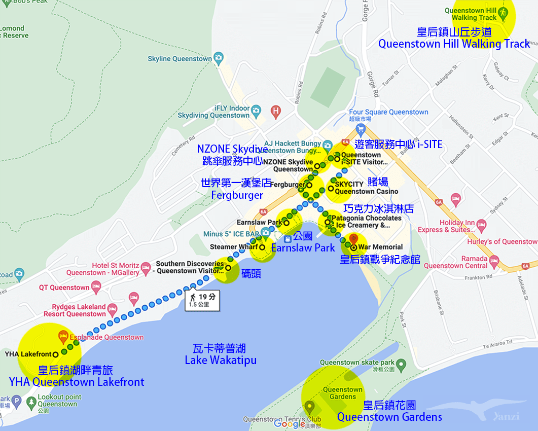 皇后鎮市區景點路線圖