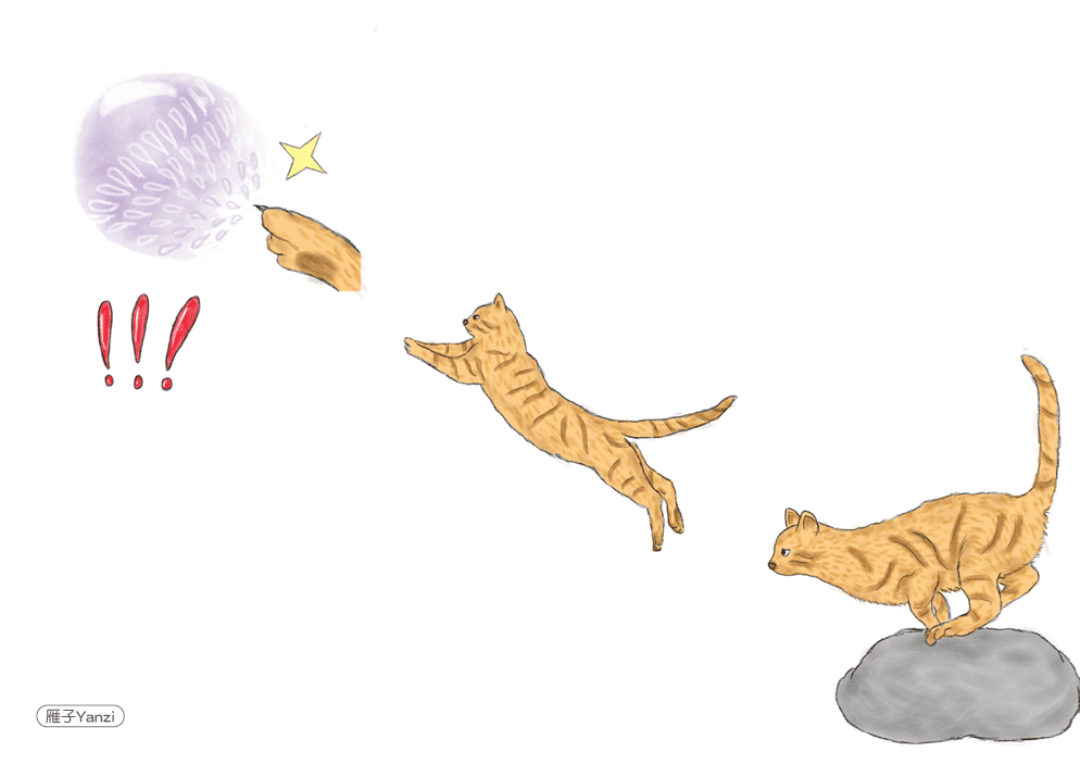 《那些撐傘的人》8 貓的故事 下 跳躍 泡泡