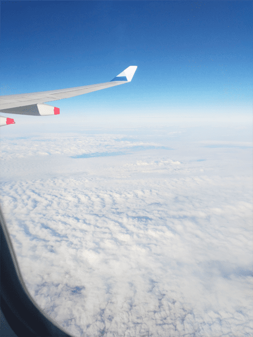 飛機上