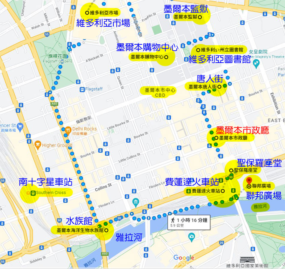  墨爾本市政廳-周邊景點