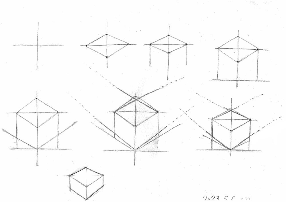 【素描透視練習】一點透視+兩點透視法｜自學畫畫#6