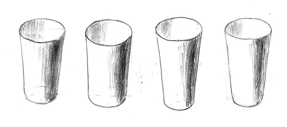 素描 玻璃杯 畫畫步驟3