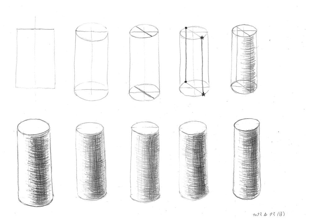 【素描上色】畫立體圖形的邊，加上遠近色階｜自學畫畫#4