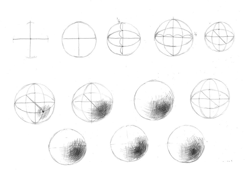 【素描上色】畫立體圖形的邊，加上遠近色階｜自學畫畫#4