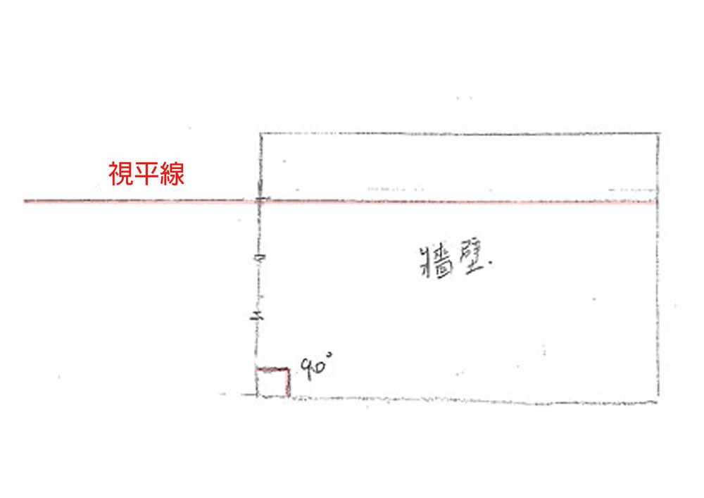 一點透視畫房間內-步驟1