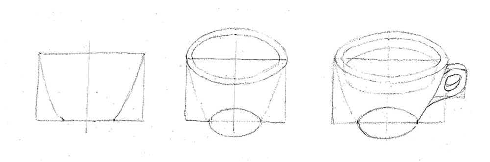 【素描明暗】畫瓶子+咖啡杯+雞蛋+蘋果｜自學畫畫#8