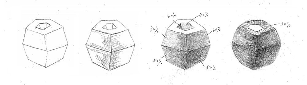 【素描明暗】畫瓶子+咖啡杯+雞蛋+蘋果｜自學畫畫#8