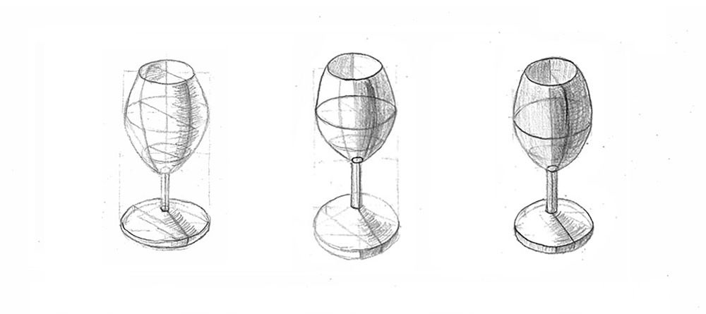 畫透明感 葡萄酒杯2
