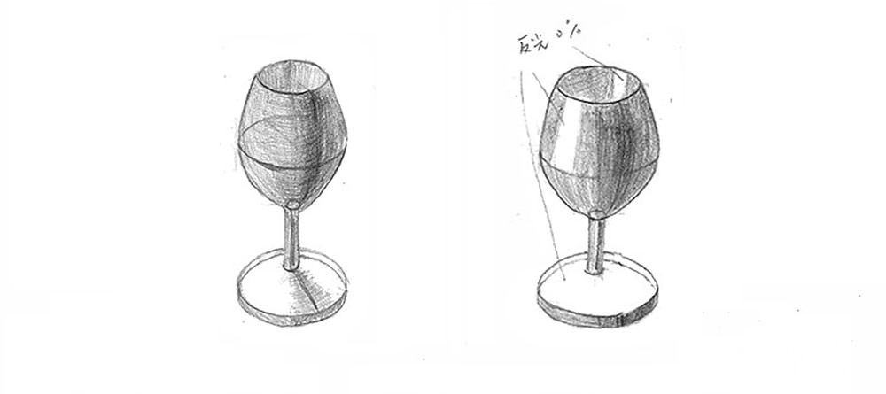 畫透明感 葡萄酒杯3
