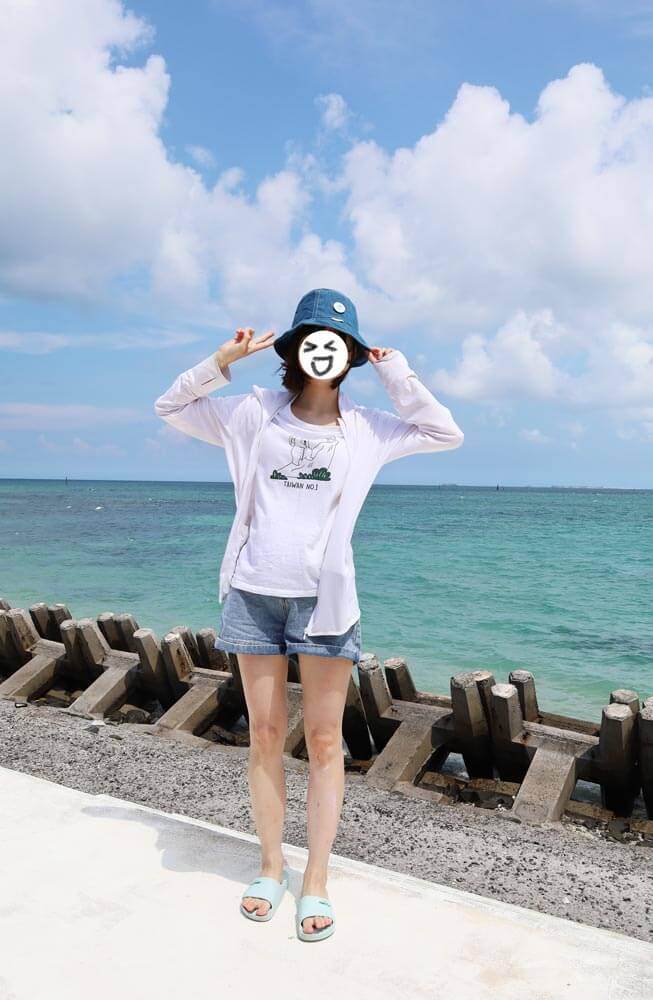 澎湖 吉貝島 吉貝石滬附近 大海 擺拍