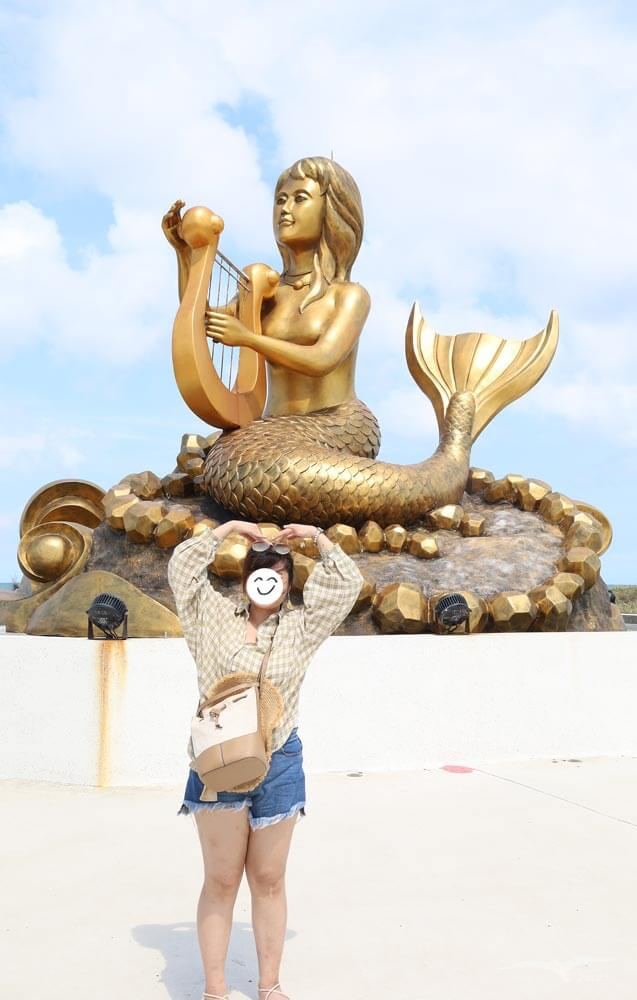 澎湖 吉貝島 美人魚主燈 合照