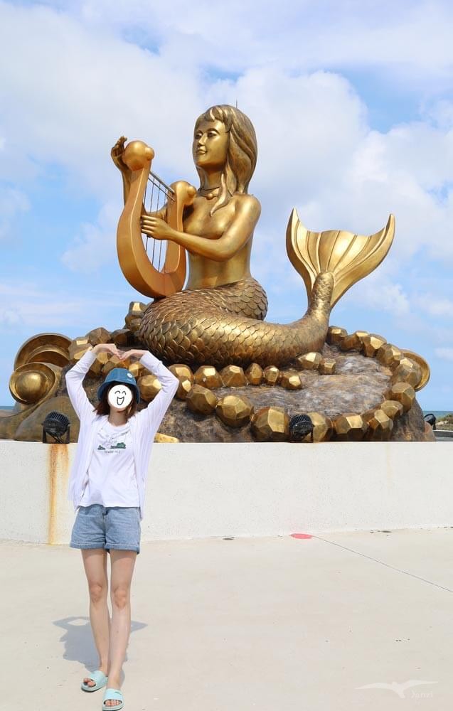 澎湖 吉貝島 美人魚主燈 合照