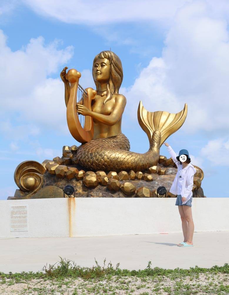 澎湖 吉貝島 美人魚主燈 合照