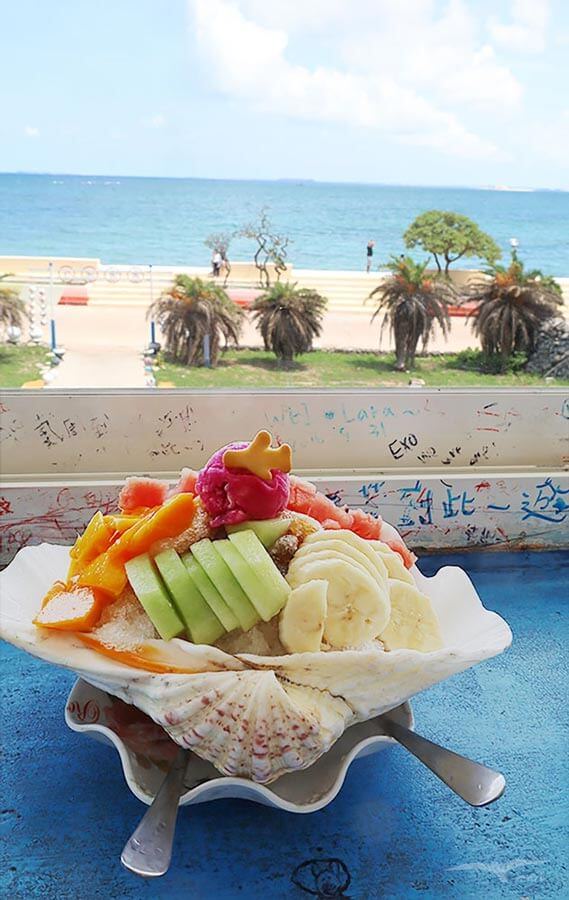 澎湖 吉貝島 香香冰店 綜合水果貝殼冰