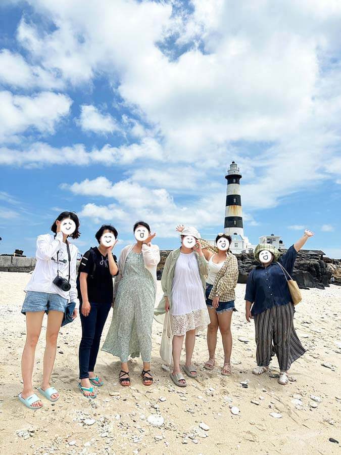澎湖 吉貝島 目斗嶼燈塔 合照