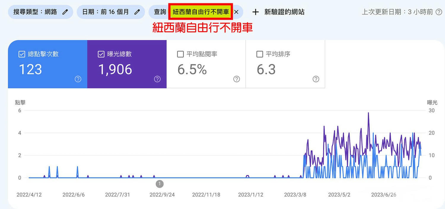 Google-Console關鍵字：紐西蘭不開車