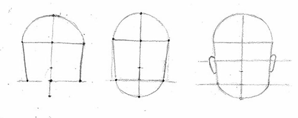 【人物素描】畫正面的臉｜抓出臉的形狀｜自學畫畫#12