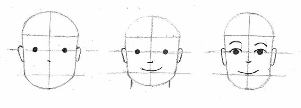 【人物素描】畫正面的臉｜抓出臉的形狀｜自學畫畫#12