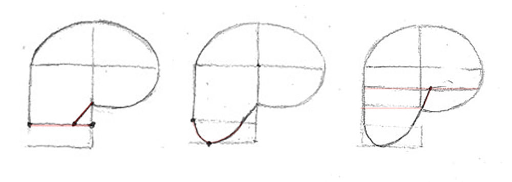 【人物素描】畫側臉|掌握臉的方向|自學畫畫#15 - 第4張圖 畫側臉2