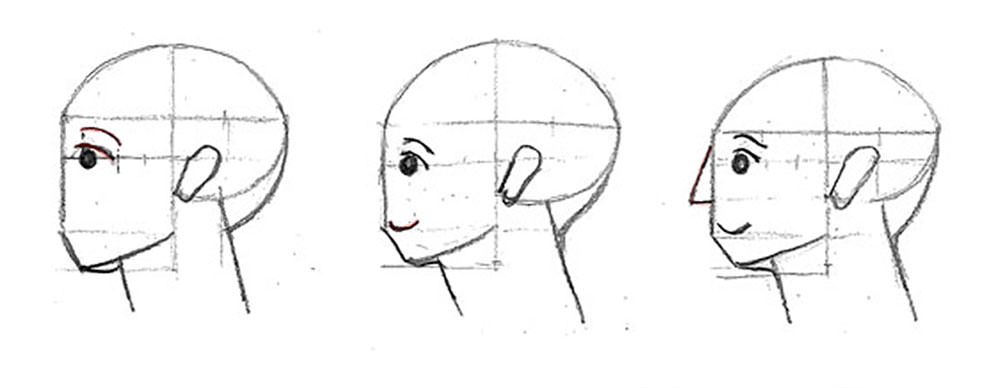 【人物素描】畫側臉|掌握臉的方向|自學畫畫#15 - 第6張圖 畫側臉4