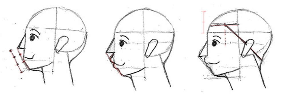 【人物素描】畫側臉|掌握臉的方向|自學畫畫#15 - 第7張圖 畫側臉5