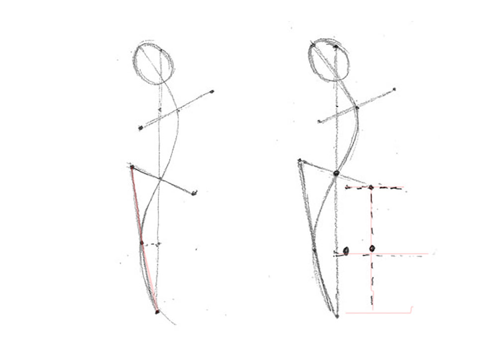 17 人物素描 以S型輔助線畫人體動作 3