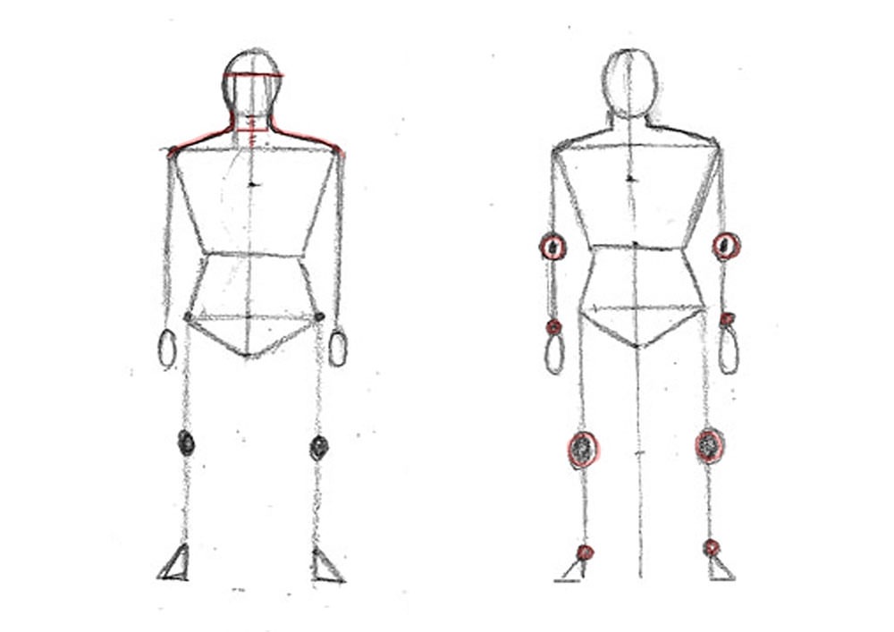 【人物素描】畫人正面的身體｜抓出身體的形狀｜自學畫畫#18