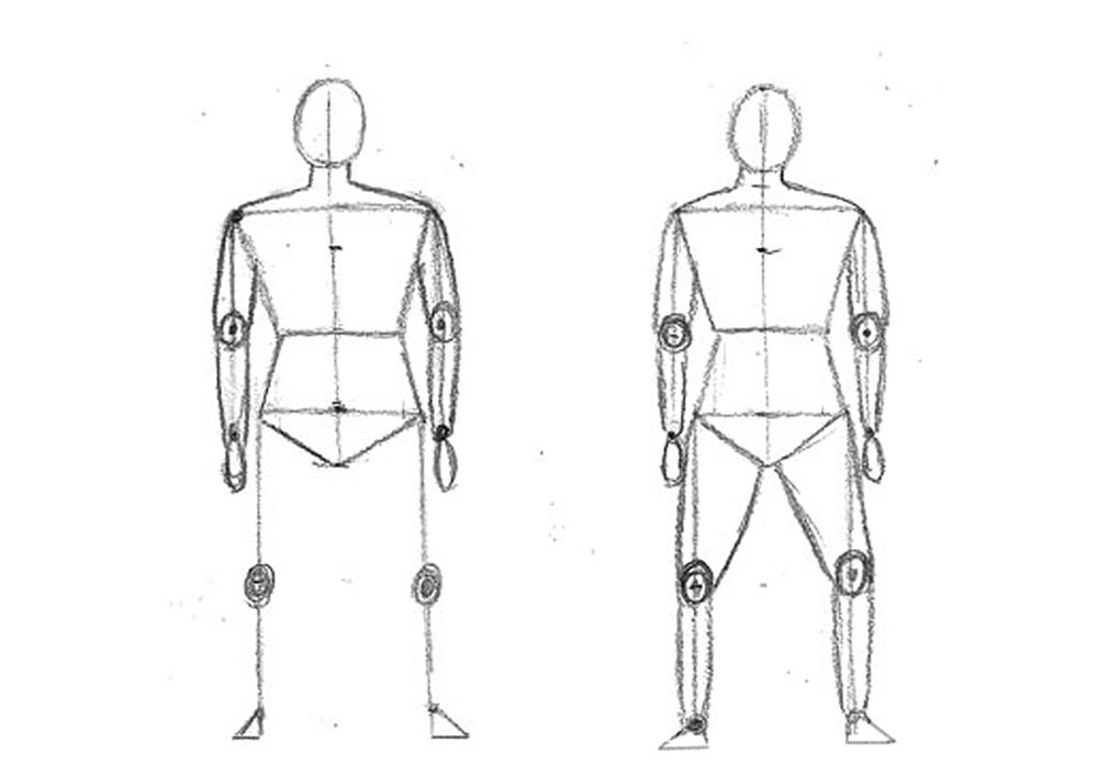 【人物素描】畫人正面的身體｜抓出身體的形狀｜自學畫畫#18