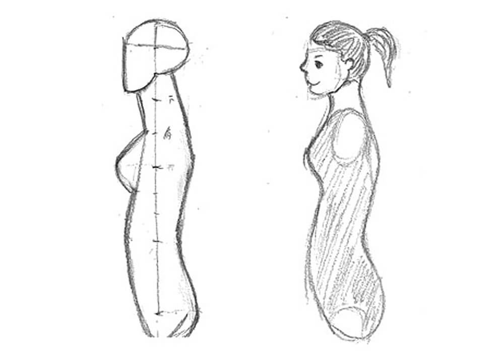 【人物素描】畫人側面身體的形狀|自學畫畫#19 - 第6張圖 【人物素描】畫人側面身體的形狀|自學畫畫#19