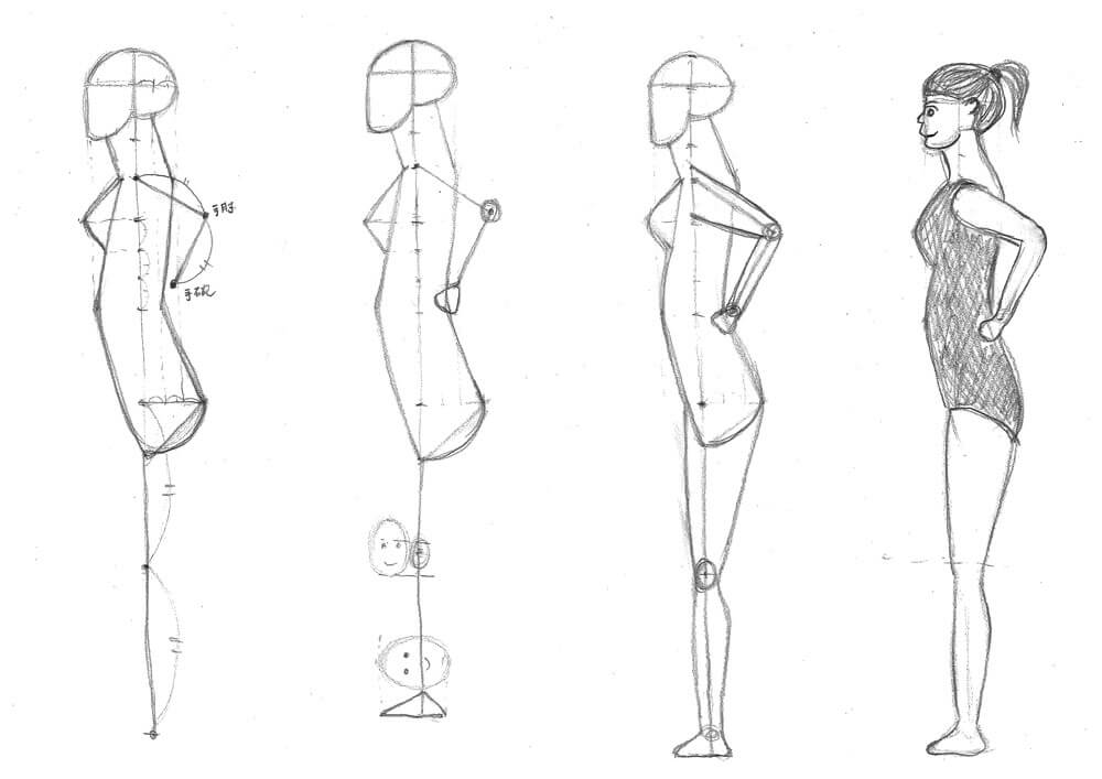 【人物素描】畫人側面身體的形狀|自學畫畫#19 - 第10張圖 【人物素描】畫人側面身體的形狀|自學畫畫#19