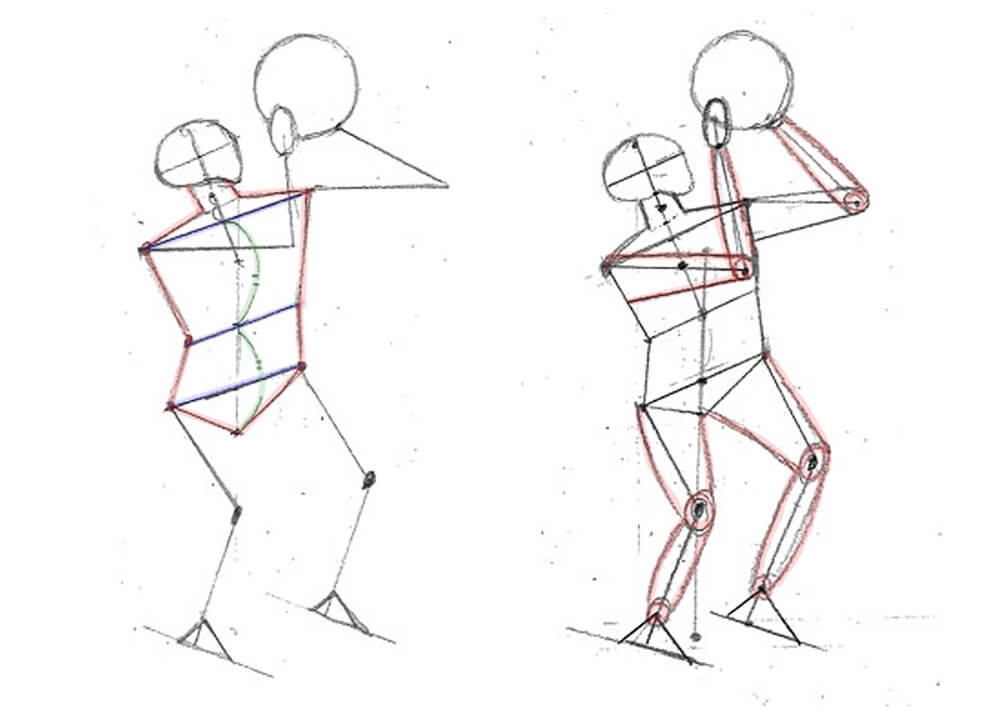 【人物素描】畫投籃的人!抓出斜向身體的形狀|自學畫畫#22 - 第8張圖 【人物素描】畫投籃的人!抓出斜向身體的形狀|自學畫畫#22