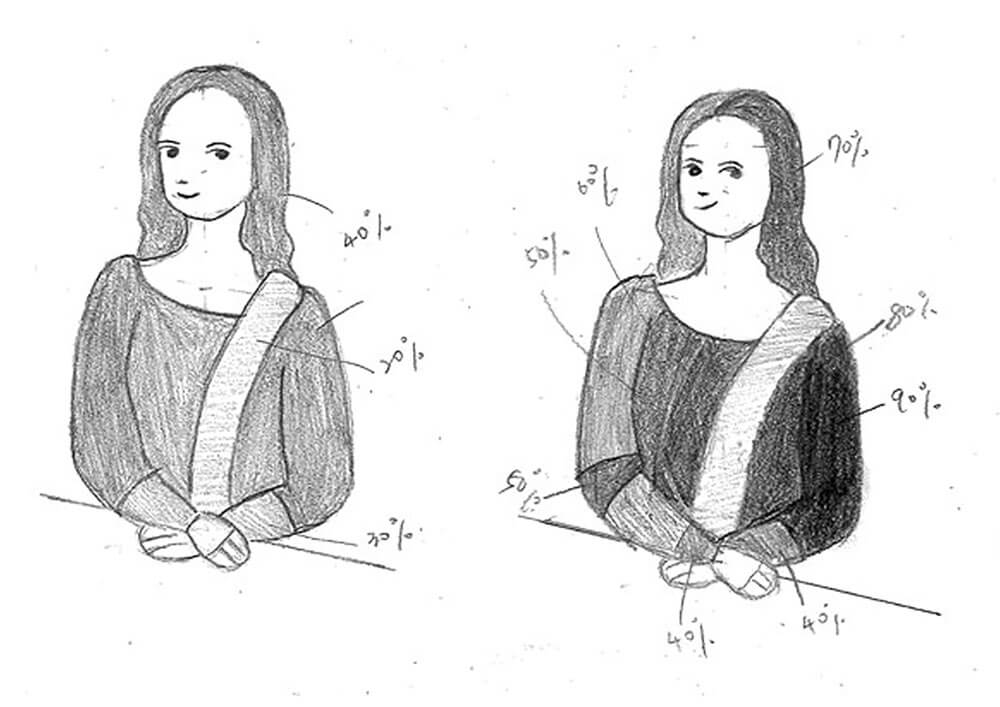 【人物素描】畫蒙娜麗莎簡易版｜畫有景深的人｜自學畫畫#23