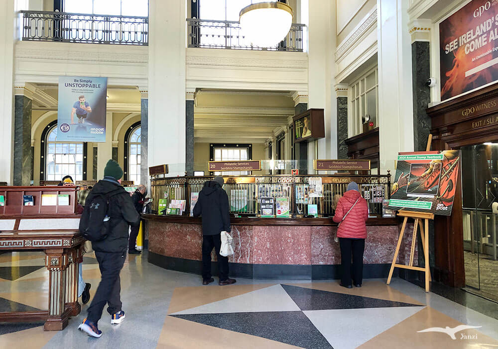 【愛爾蘭寄明信片】都柏林郵政總局GPO寄件流程＋實拍開箱！