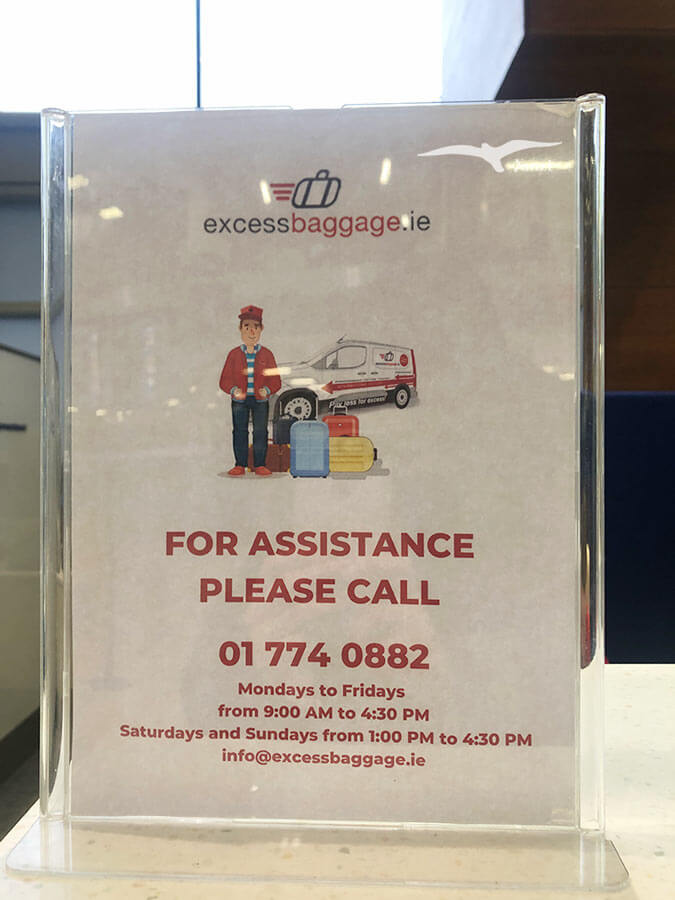 【愛爾蘭寄行李箱回台灣】都柏林機場 Excess Baggage｜28吋行李箱寄送經驗！