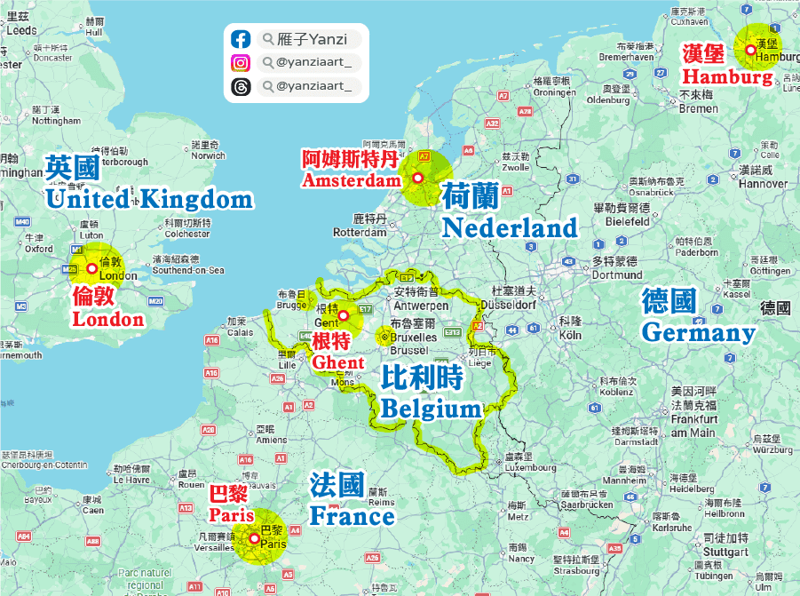 【根特一日遊】景點地圖+步行路線|青旅/交通/美食/花費 - 第1張圖 【根特一日遊】景點地圖+步行路線|青旅/交通/美食/花費